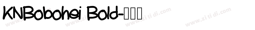 KNBobohei Bold字体转换